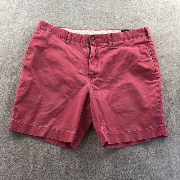 Polo Ralph Lauren Mens Short Size 38 Classic Fit Stretch Chino Flat Front Casual - Picture 16 of 16